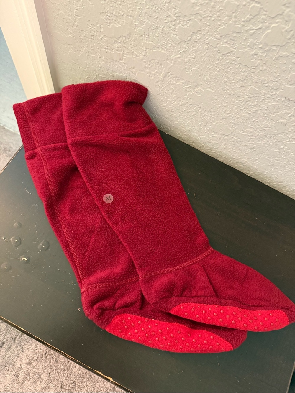 Red Fleece Thermal Socks - Medium NEW never worn